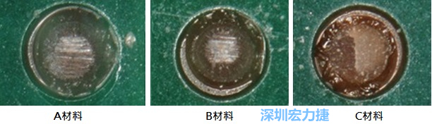 圖14- 冷球拉力試驗(yàn)后，光學(xué)顯微鏡下的失效模式